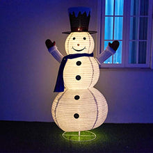 Load image into Gallery viewer, EAMBRITE 6FT LED Collapsible Snowman with 120 Lights Outdoor Lighted Christmas Snowman Plug in for Christmas Yard Indoors Outdoors Decoration