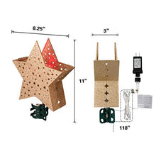 Load image into Gallery viewer, EAMBRITE 9" Christmas Star Tree Topper with Rotating Magic Eye Projector for Crown Xmas Tree Topper Decoration