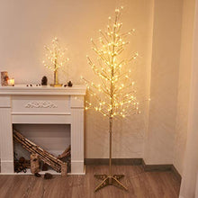 Load image into Gallery viewer, Vanthylit Pre-lit 6FT LED Spring Tree with 208LED Warm White Lights Artificial Champagne Tree for Party Wedding Holiday Decorations Indoor and Outdoor