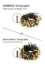 Load image into Gallery viewer, EAMBRITE Christmas String Lights Indoor Outdoor Upgraded Super Bright Christmas Lights with 8 Modes 66FT 200 LED Waterproof Flashing Fairy Lights for Christmas Tree Garden Patio Bedroom (Warm White)