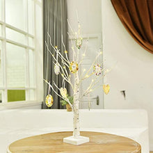 Load image into Gallery viewer, Vanthylit 2FT Pre-lit Gift Birch Tree Light Battery Powered Tabletop Tree with 24LT Warm White Lights for Easter Valentine Home Decoration(Incluede 8pcs Cards)