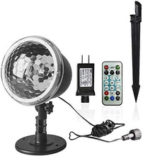 Load image into Gallery viewer, EAMBRITE Christmas Snowflakes Projector Light with Remote Control Outdoor Snow Falling Projection Lights for Xmas Home Yard Garden Party