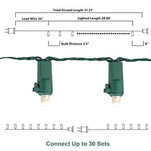 Load image into Gallery viewer, EAMBRITE 31ft 100 LEDs Christmas Micro String Lights Pure White Connectable String Set for Patio Christmas Tree Garden Yard Window Wreath Balcony Bedside, UL certificates