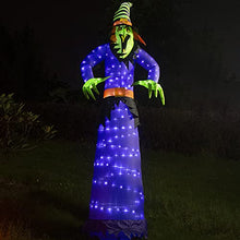 Load image into Gallery viewer, Vanthylit 10FT Halloween Inflatable Witch Outdoor Decoration Light with 220LT Build-in Cool White LED Lights, Blow Up Witch for Halloween Decorations Outdoor Yard Garden Lawn