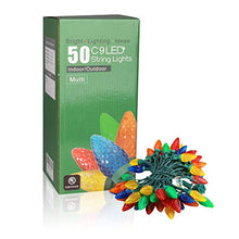 Load image into Gallery viewer, EAMBRITE C9 Christmas String Lights 27ft 50 LEDs Multicolor Strawberry String Lights for Patio Christmas Tree Garden Yard Indoor and Outdoor, UL certificates(Jumbo C7/Slim C9