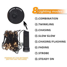 Load image into Gallery viewer, EAMBRITE Christmas Lights 60LT Bush Net Lights Diamond Shape LEDs 8 Modes Timer Waterproof Battery Powered for Yard Bushes Indoor Outdoor Decorations (Warm White)