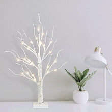 Load image into Gallery viewer, PABIPABI Lighted Birch Tree, 24 LED 22'' Christmas Tree, Tabletop ceterpiece Artificial Tree Lights Battery Powered Timer for Home Office Bedroom Wedding