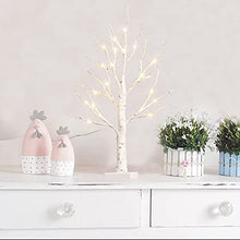 Load image into Gallery viewer, KELANCHY LED Birch Tree 2FT with Timer for Easter Day Decor, Easter Tree Centerpiece Table Decorations,Money Tree Tabletop Bonsai Tree Lights,Battery Operated Artificial Tree with Lights (Warm White)