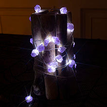 Load image into Gallery viewer, Vanthylit Amethyst LED String Lights 9.4ft 30LED Battery Operated Natural Raw Stones Christmas Decorations Lights for Indoor and Outdoor Decor