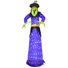 Load image into Gallery viewer, Eambrite Halloween inflatables Decorations 10FT Inflatable Witch Outdoor Lights Mains Powered Blow up Yard Decorations Waterproof for Front Door Garden Lawn Party Décor
