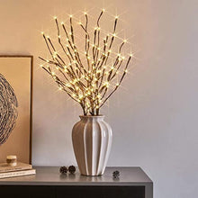 Load image into Gallery viewer, EAMBRITE Set of 2, 3PK 30" Brown Wrapped Lighted Twig Stake with 60LT Warm White LED Bulbs for Outdoor and Indoor use(Vase Excluded)