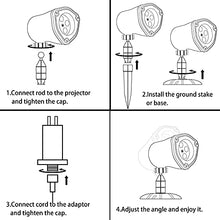 Load image into Gallery viewer, EAMBRITE Halloween Projector Light with 3 Dynamic Pumpkin Patterns Waterproof Holiday Projector for Party Garden Wall Indoor Outdoor Decoration