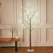 Load image into Gallery viewer, EAMBRITE 6FT Snowy Christmas Twig Tree Pre-Lit with 288 Warm White Lights Mains Powered Tree Decorations Waterproof for Outdoor and Indoor Décor