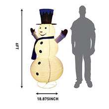 Load image into Gallery viewer, Vanthylit Pre-lit Collapible Christmas Snowman Lights 6FT 120LT Warm White with Twinkle Lights, Foldable/Pop Up Decorations Snowman for Xmas Indoor Outdoor Decor