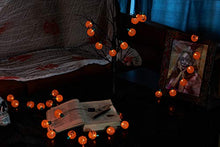 Load image into Gallery viewer, EAMBRITE Set of 4 Lit Up Pumpkin Necklace, 9 LEDs Battery-Operated 3 Flashing Modes Jack-O-Lantern Necklace Flashing String Lights for Halloween Holiday Festival Party