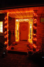 Load image into Gallery viewer, Vanthylit Halloween Lights Outdoor, 82FT 200 LED Halloween String Lights with Music, Waterproof Orange Lights Plug in Motion Sensor Halloween Decorations