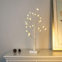 Load image into Gallery viewer, Vanthylit Pre-lit 2FT 24LED Birch Table Tree Lights with Timer LED Bonsai Tree Centerpiece Decoration Table Lamp for Home Wedding Holiday