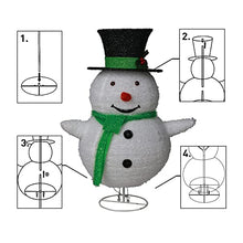 Load image into Gallery viewer, DELICHTER 2×76CM LED Weihnachtsmann und Schneemann Figur, Faltbarer Weihnachtsdeko für Innen,Tür, Fenster, beim Weihnachtsbaum