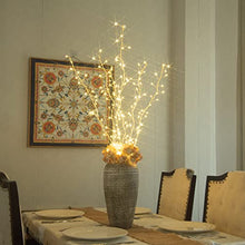 Load image into Gallery viewer, DELICHTER 3er Set Lichterzweige mit 114 LEDs Warmweiße Beleuchtung Lichterkette weidenzweige Deko Leuchte Lichter Zweige Wohnzimmer Innendekoration Außen Weihnachten