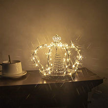 Load image into Gallery viewer, EAMBRITE Christmas Crown Tree Topper Twinkling Jewelled Crown with 60 Warm White LEDs Plug in for Christmas Tree Decorations