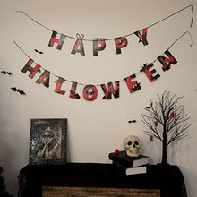 Load image into Gallery viewer, Vanthylit Halloween Banner Happy Halloween Bunting Horror Halloween Decorations for Home Yard Office Party Favor Decor Supplies
