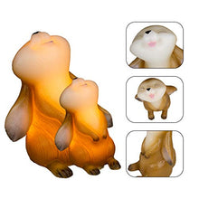 Load image into Gallery viewer, EAMBRITE Set of 2 LED Real Wax Mama & Baby Rabbits Flameless Candles Battery Operated with Timer Decor for Home Christmas Wedding Party Holiday Birthday Children¡¯s Room