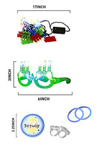 Load image into Gallery viewer, EAMBRITE Boy Birthday Set - LED Eyeglasses +LED Necklace+ LED Badge +Light Stick Combo Perfect for Girls Birthday Party Decorations