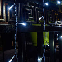 Load image into Gallery viewer, EAMBRITE 31FT 320 LED Icicle Fairy Lights Cool White LED Light Curtain String Lights for Home Christmas Wedding Facades