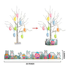 Load image into Gallery viewer, Easter Decorations EAMBRITE 24IN 24LT Easter Tree with 10 Egg Ornaments Timer Battery Operated Tabletop Tree Centerpiece Table Decorations for The Home Spring Party Wedding