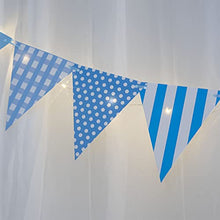 Load image into Gallery viewer, EAMBRITE Blue Happy Birthday Banners boys Birthday Buntings with Battery Fairy Lights Birthday Decorations Kit Party Supplies for Birthday Party Décor
