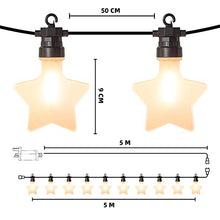 Load image into Gallery viewer, Eambrite Outdoor String Lights Mains Powered, Garden LED Festoon Lights Outdoor, Waterproof Connectable Patio Lighs for Party (Warm White, 5m)