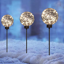 Load image into Gallery viewer, EAMBEITE 3PK Christmas Ball Pathway Lights with 45LT Bulbs Decoration for Holiday Christmas Stake Lights on Outdoor Patio Yards Driveways Pathways