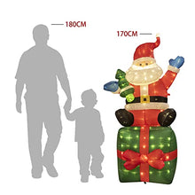 Load image into Gallery viewer, EAMBRITE 5.5FT Light up Inflatable Christmas Santa Claus Mains Powered Blow up Yard Decorations Waterproof for Front Door Garden Lawn Party Décor