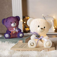 Load image into Gallery viewer, Vanthylit Set of 2 Lovely Bear Electronic Candle Handmade with Real Wax Flameless Candle with Timer Animal-Shaped Table Lamp for Gift to Lover Mother's Day Decor
