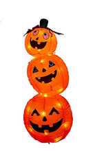 Load image into Gallery viewer, Eambrite Halloween Light up Inflatable Pumpkins with Orange Leds Mains Powered Blow up Halloween Outdoor Decorations Waterproof for Front Door Garden Yard Lawn Party Decor …