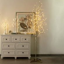 Load image into Gallery viewer, Vanthylit Pre-lit 6FT LED Spring Tree with 208LED Warm White Lights Artificial Champagne Tree for Party Wedding Holiday Decorations Indoor and Outdoor