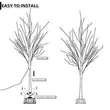 Load image into Gallery viewer, Pack of 2, EAMBRITE 5FT 6FT White Birch Tree Set Christmas Tree Combo Kit Perfect for Home Decor Holiday Party Wedding