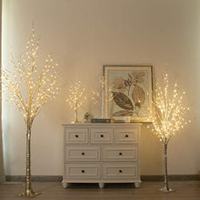 Load image into Gallery viewer, Vanthylit 5FT LED Tree with Fairy Lights Warm White 217LT Sliver Tree Lights for Home Wedding Holiday Outdoor Decor