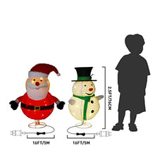 Load image into Gallery viewer, DELICHTER 2×76CM LED Weihnachtsmann und Schneemann Figur, Faltbarer Weihnachtsdeko für Innen,Tür, Fenster, beim Weihnachtsbaum