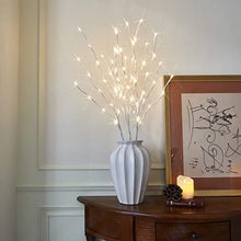 Load image into Gallery viewer, DELICHTER Baumzweige Lichter 76CM Warmweißes Zweiglicht rein Weiß Außen-Innen Wohnug deko für Weihnachten Ostern Halloween