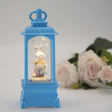 Load image into Gallery viewer, PEIDUO Easter Bunny Snow Globe Music Box Easter Bunny Decor Easter Decorations for The Home Holidays 3 AA Battery or USB Powered
