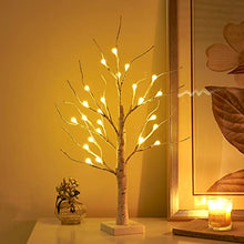 Load image into Gallery viewer, Vanthylit Pre-lit 2FT 24LED Birch Table Tree Lights with Timer LED Bonsai Tree Centerpiece Decoration Table Lamp for Home Wedding Holiday