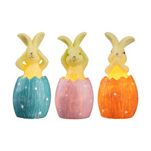 Load image into Gallery viewer, Eambrite Easter Bunnies Figurine Statue with Timer Battery-Operated Animal-Shaped Table Lamp Flameless Easter Bunny Candle Ornaments for Easter and Spring Décor (Set of 3)