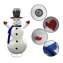 Load image into Gallery viewer, EAMBRITE 6FT LED Collapsible Snowman with 120 Lights Outdoor Lighted Christmas Snowman Plug in for Christmas Yard Indoors Outdoors Decoration