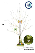 Load image into Gallery viewer, EAMBRITE Easter Tree White Twig Tree Lights with Bunnies Easter Decorations Gift for Kids (2ft/60cm)