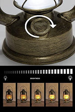 Load image into Gallery viewer, Set of 2-EAMBRITE 9.5 Inch LED Lantern, Bronze Plastic Lantern, Battery Powered Traditional Look LED Lighting, Warm and Bright White Light, Indoor and Outdoor