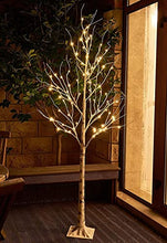 Load image into Gallery viewer, EAMBRITE 6FT 88LT Warm White LED Winter Artificial Birch Wedding Christmas Home Decorative Tree Light for Indoor and Outdoor Use