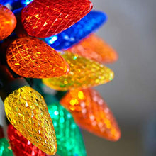 Load image into Gallery viewer, Vanthylit Set of 2 Faceted LED Christmas Lights with Clear Slim C9(Jumbo C7) 50LT Multicolor 50LED String Lights (Colorful)