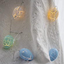 Load image into Gallery viewer, DELICHTER Ostern Lichterketten mit Batteriebetriebene, Osterdeko mit 10 LEDs bunte Ostereier für Party Wohnung Innen (warm weiß/2m)