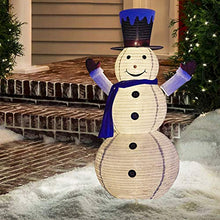 Load image into Gallery viewer, Vanthylit Pre-lit Collapible Christmas Snowman Lights 6FT 120LT Warm White with Twinkle Lights, Foldable/Pop Up Decorations Snowman for Xmas Indoor Outdoor Decor